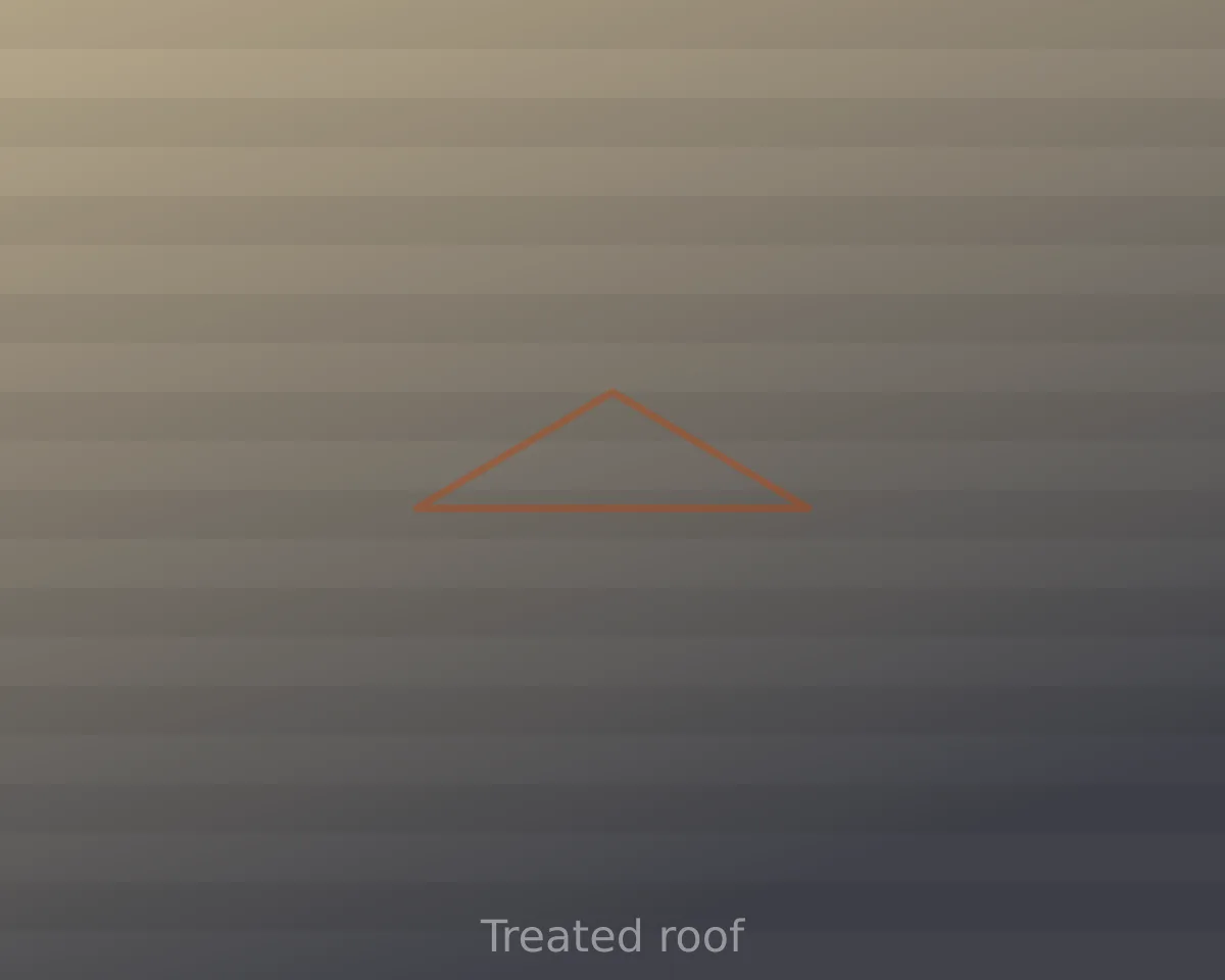 Sound asphalt shingle roof after treatment